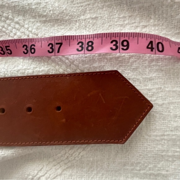 Leather Women's Elastic Leather Belt, Euro 48 - Picture 10 of 10